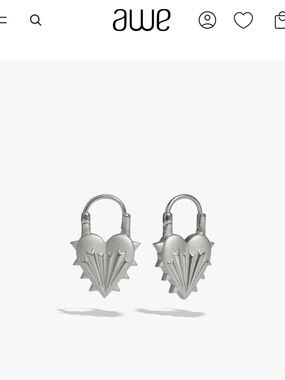 NIB Awe Inspired Spiked Heart Earrings